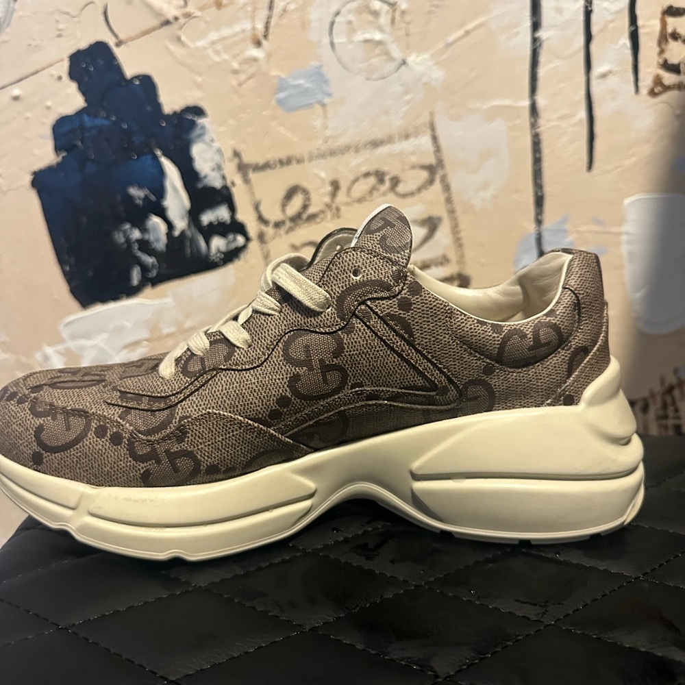 Gucci Brown and Cream Sneakers